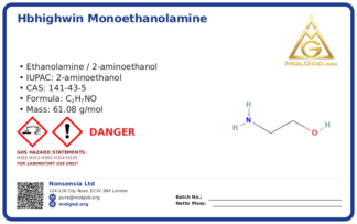 China Monoethanolamine Supplier, Manufacturer – Factory Direct Price (CAS 141-43-5), CAS 141-43-5 — chemical product label