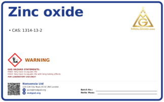 Zinc Oxide (CAS 1314-13-2) — chemical product label