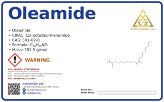CAS 301-02-0, CAS 301-02-0 — chemical product label