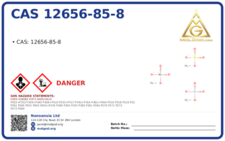 CAS 12656-85-8, CAS 12656-85-8 — chemical product label