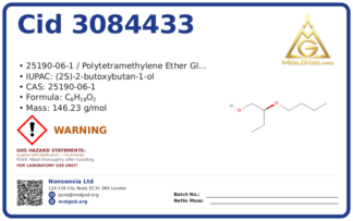 CAS 25190-06-1, CAS 25190-06-1 — chemical product label