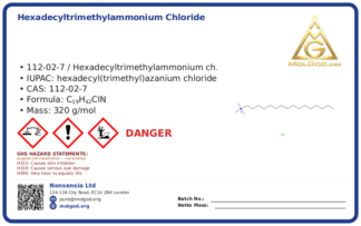 CAS 112-02-7, CAS 112-02-7 — chemical product label