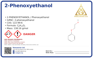 CAS 122-99-6, CAS 122-99-6 — chemical product label