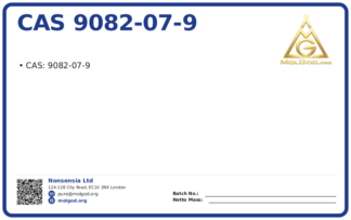 CAS 9082-07-9, CAS 9082-07-9 — chemical product label