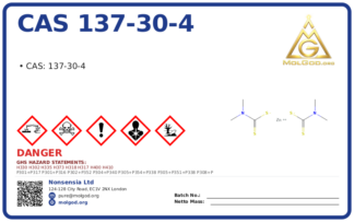 CAS 137-30-4, CAS 137-30-4 — chemical product label