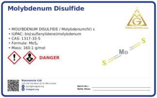 CAS 1317-33-5, CAS 1317-33-5 — chemical product label