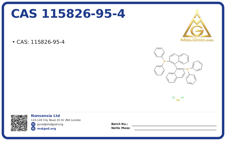 CAS 115826-95-4, CAS 115826-95-4 — chemical product label
