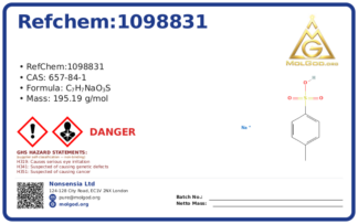 RefChem:1098831 (CAS 657-84-1), CAS 657-84-1 — chemical product label