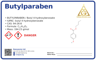 CAS 94-26-8, CAS 94-26-8 — chemical product label