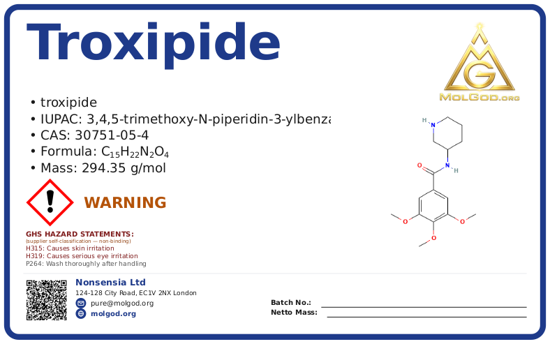 CAS 30751-05-4, CAS 30751-05-4 — chemical product label