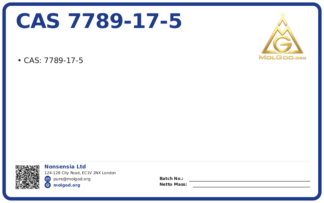 CAS 7789-17-5, CAS 7789-17-5 — chemical product label