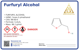 CAS 98-00-0, CAS 98-00-0 — chemical product label