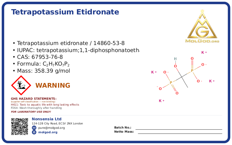 CAS 67953-76-8, CAS 67953-76-8 — chemical product label