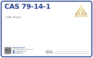 CAS 79-14-1, CAS 79-14-1 — chemical product label