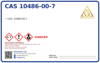 CAS 10486-00-7, CAS 10486-00-7 — chemical product label