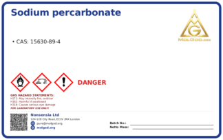 Перкарбонат натрия (CAS 15630-89-4), CAS 15630-89-4 — chemical product label