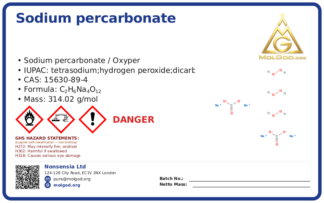 Sodium percarbonate (CAS 15630-89-4), CAS 15630-89-4 — chemical product label