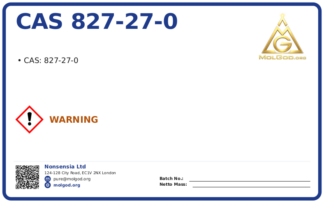 CAS 827-27-0, CAS 827-27-0 — chemical product label