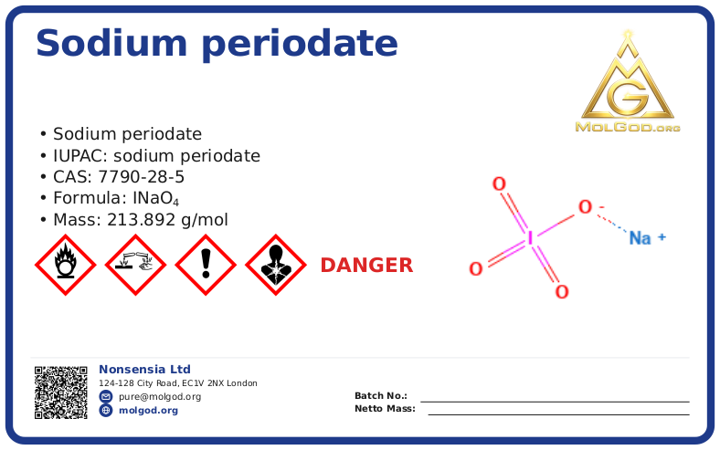 CAS 7790-28-5, CAS 7790-28-5 — chemical product label