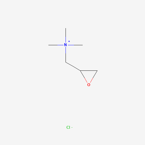 Szkielet 2D 2,3-epoxypropyltrimethylammonium chloride … % (CAS 3033-77-0), CAS 3033-77-0, wzór C₆H₁₄ClNO