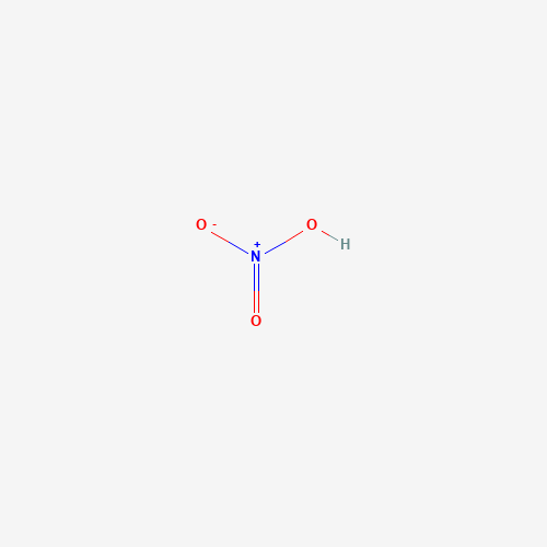 Szkielet 2D Nitric acid …% [C > 70 %] (CAS 7697-37-2), CAS 7697-37-2, wzór HNO3