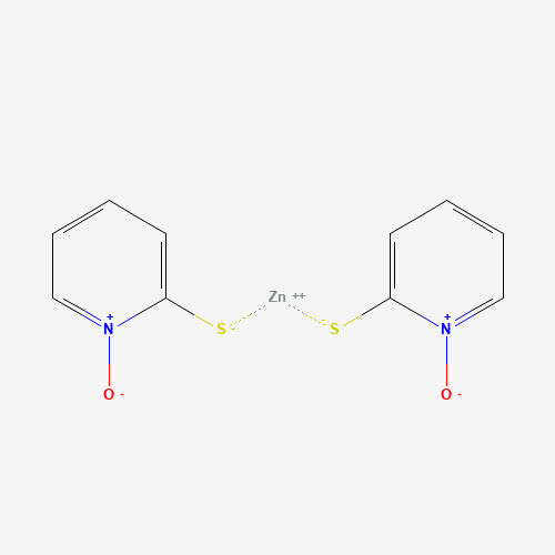 Szkielet 2D Pyrithione zinc (CAS 13463-41-7), CAS 13463-41-7, wzór C₁₀H₈N₂O₂S₂Zn