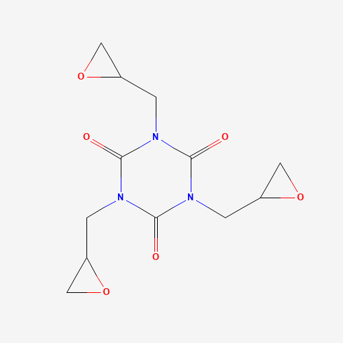 Szkielet 2D 1,3,5-tris(oxiranylmethyl)-1,3,5-triazine-2,4,6(1H,3H,5H)-trione (CAS 2451-62-9), CAS 2451-62-9, wzór C12H15N3O6