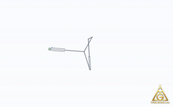 3-Cyclohexene-1-carbonitrile (CAS 100-45-8) – skeletal 3D model, MolGod Viewer