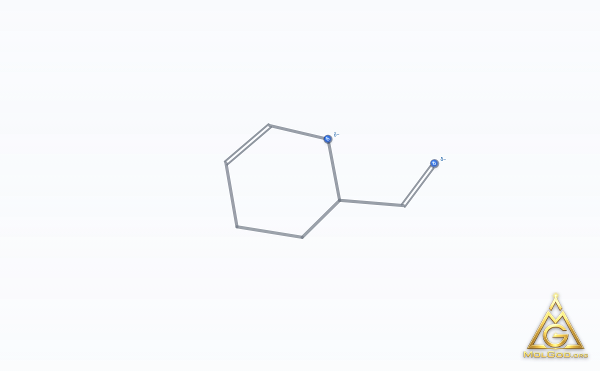 Acrolein dimer (CAS 100-73-2) – skeletal 3D model, MolGod Viewer