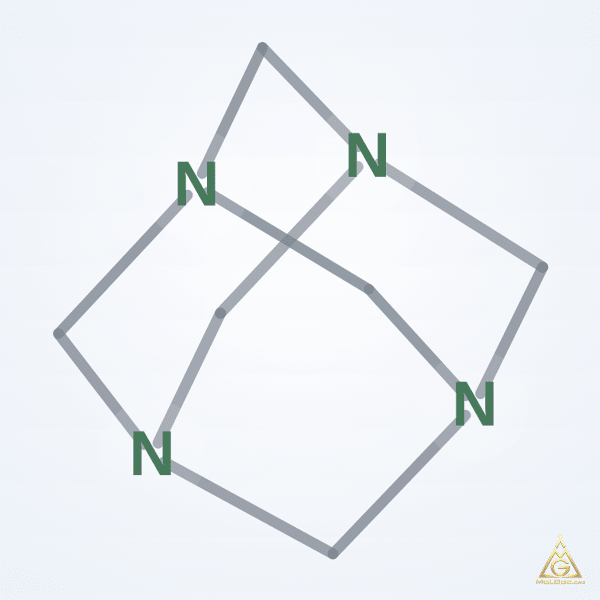 Hexamethylenetetramine (CAS 100-97-0) – 3D骨架模型, MolGod Viewer