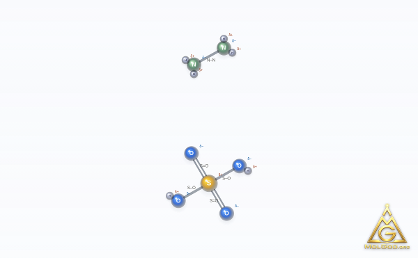 Hydrazine Sulfate (CAS 10034-93-2) – 2D structure, MolGod Viewer