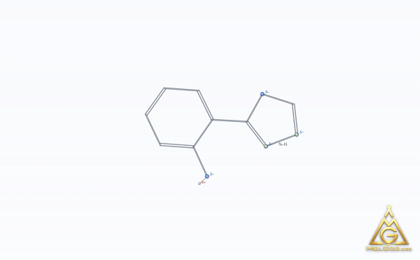 Fenadiazole (CAS 1008-65-7) – skeletal 3D model, MolGod Viewer