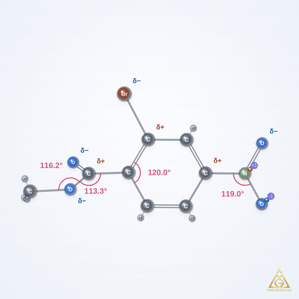 Methyl 2-Bromo-4-nitrobenzoate (CAS 100959-22-6) – ball-and-stick 3D model, MolGod Viewer