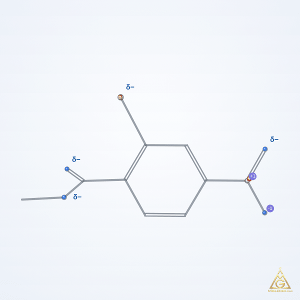 Methyl 2-Bromo-4-nitrobenzoate (CAS 100959-22-6) – skeletal 3D model, MolGod Viewer