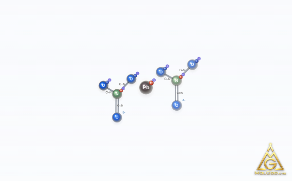 Lead nitrate (CAS 10099-74-8) – 2D structure, MolGod Viewer