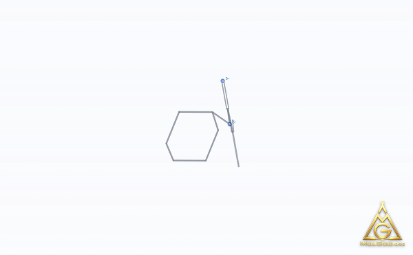 Cyclohexyl methacrylate (CAS 101-43-9) – skeletal 3D model, MolGod Viewer