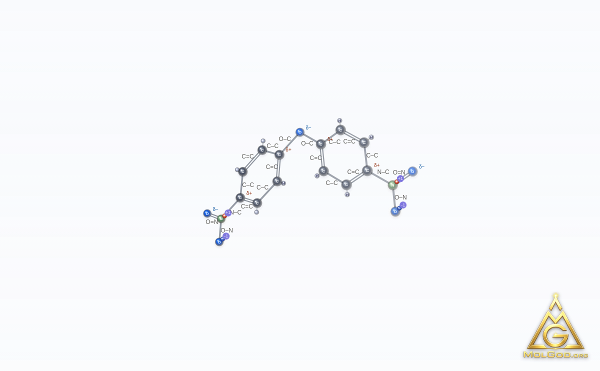 1,1'-Oxybis(4-nitrobenzene) (CAS 101-63-3) – 2D structure, MolGod Viewer