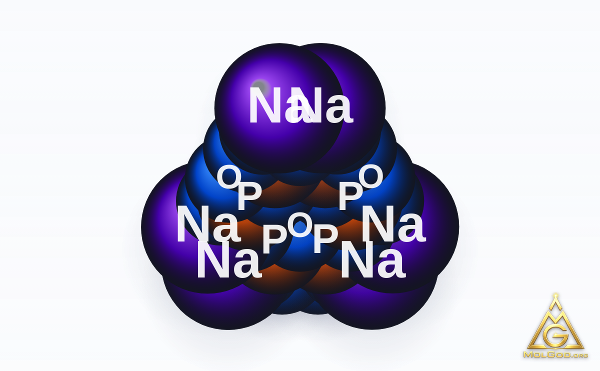 Hexasodium hexametaphosphate (CAS 10124-56-8) – modèle compact (projection plane), MolGod Viewer