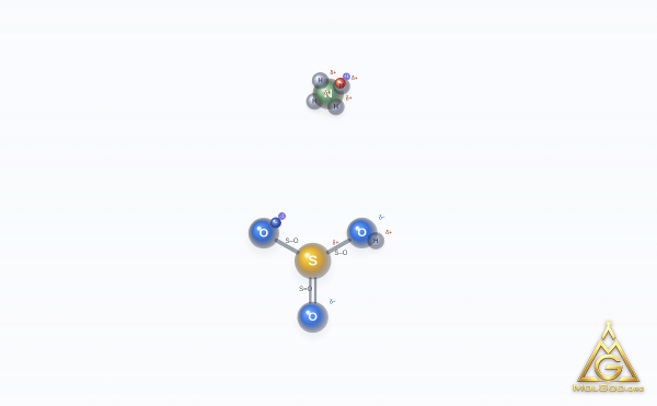 Ammonium Bisulfite (CAS 10192-30-0) – 2D structure, MolGod Viewer