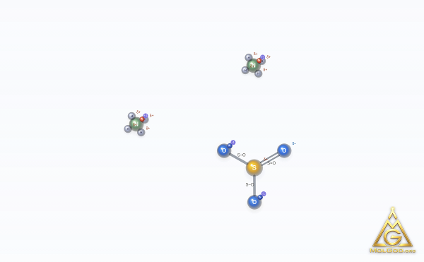 Ammonium Sulfite (CAS 10196-04-0) – 2D structure, MolGod Viewer