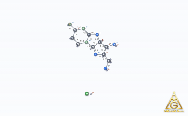 Ancitabine Hydrochloride (CAS 10212-25-6) – ball-and-stick 3D model, MolGod Viewer