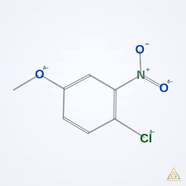 4-Chloro-3-nitroanisole (CAS 10298-80-3) – skeletal 3D model, MolGod Viewer