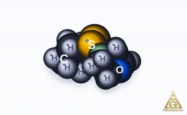 Dtdm (CAS 103-34-4) – space-filling 3D model, MolGod Viewer