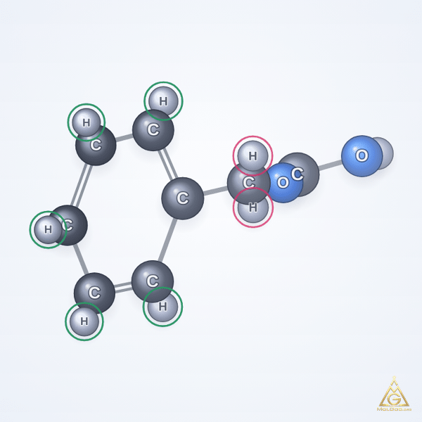Phenylacetic Acid (CAS 103-82-2) – 2D structure, MolGod Viewer