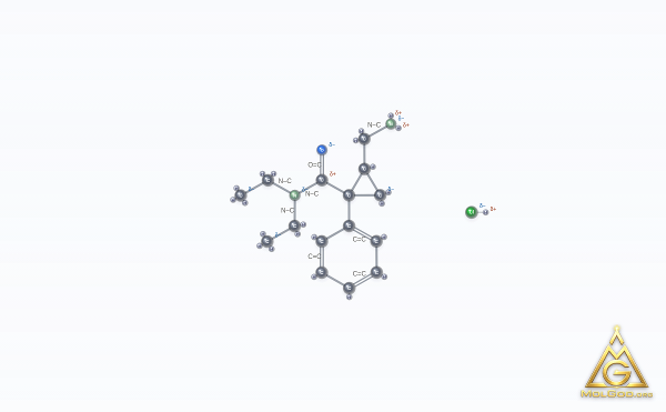 Cyclopropanecarboxamide, 2-(aminomethyl)-N,N-diethyl-1-phenyl-, (E)-, monohydrochloride (CAS 105310-47-2) – 2D structure, MolGod Viewer