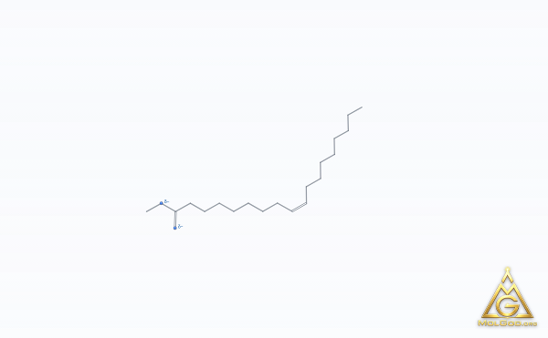Methyl Oleate (CAS 112-62-9) – skeletal 3D model, MolGod Viewer