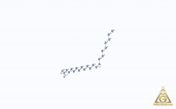 Erucamide (CAS 112-84-5) – 2D structure, MolGod Viewer