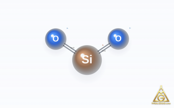 Silica (CAS 112926-00-8) – ball-and-stick 3D model, MolGod Viewer
