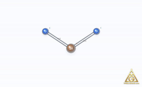 Silica (CAS 112926-00-8) – skeletal 3D model, MolGod Viewer