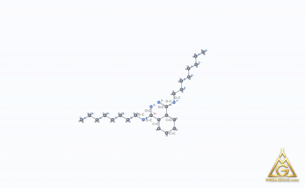 di-N-Octyl Phthalate (CAS 117-84-0) – 2D structure, MolGod Viewer